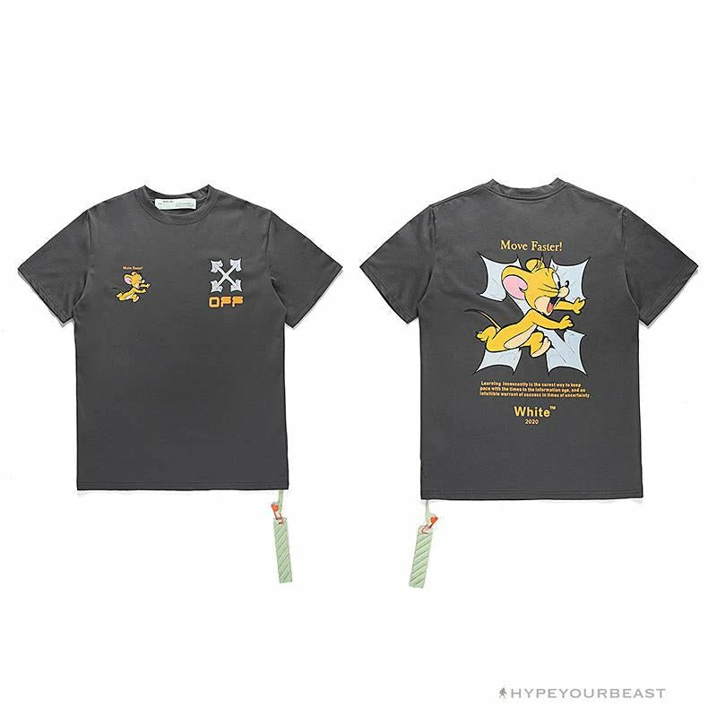 OFF-WHITE Jerry Move Faster Tee Shirt ‘GREY’