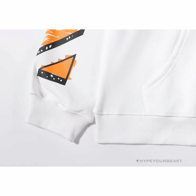 Hoodies & Jackets OFF-WHITE Pink Orange Arrow Hoodie ‘WHITE’