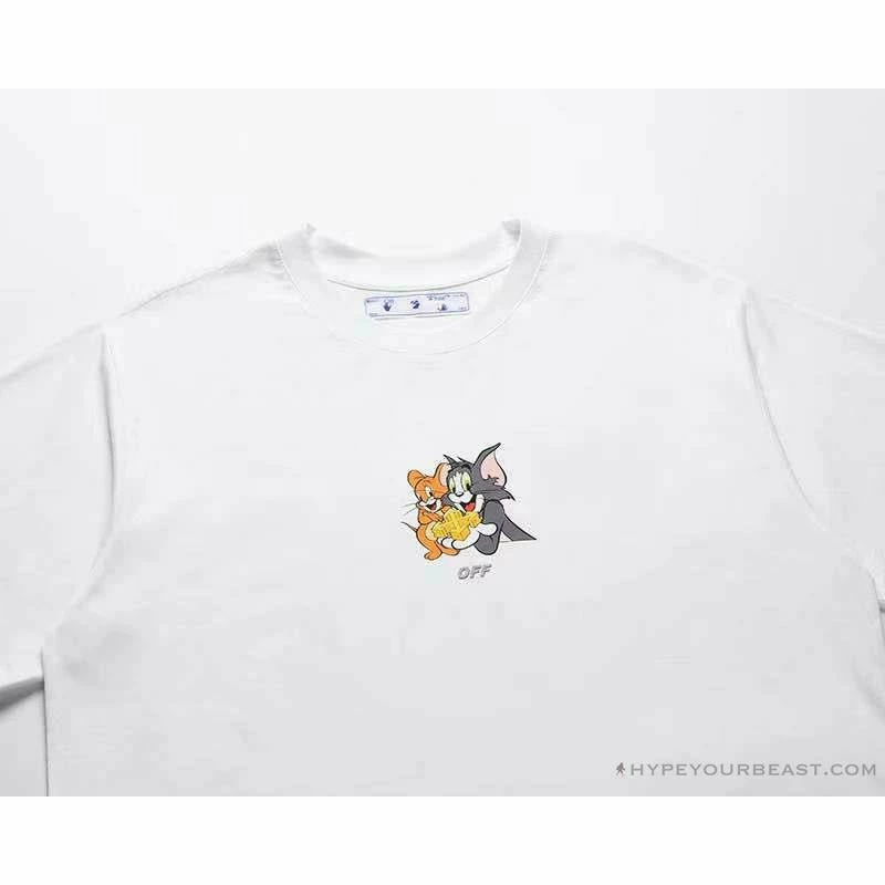 OFF-WHITE Cat And Mouse Tee Shirt ‘WHITE’ T-Shirts