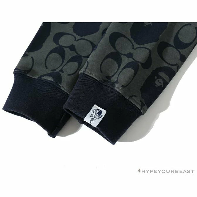 BAPE X COACH Co-Branded Dark-Blue Hoodie Clothes