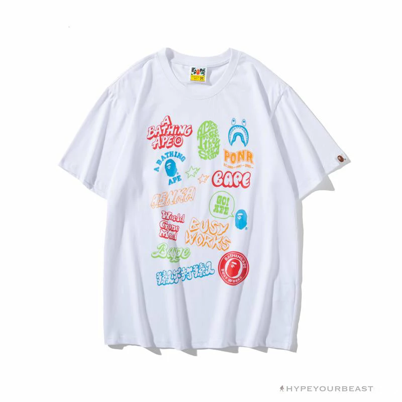 BAPE Street Graffiti Tee Shirt ‘WHITE’