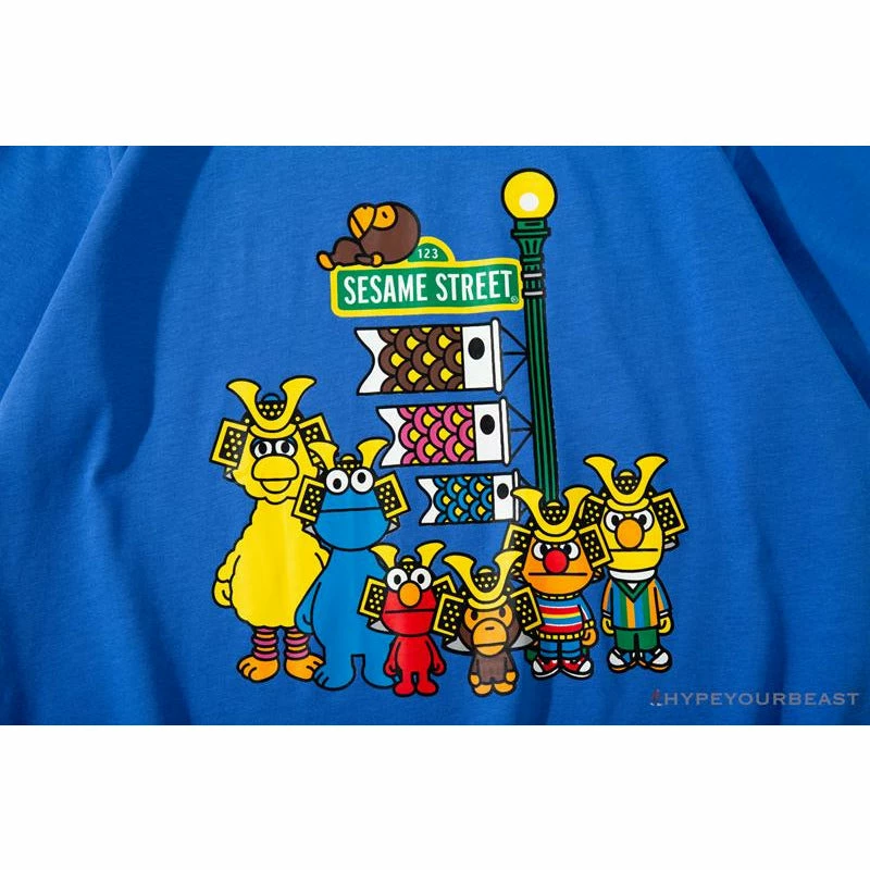 BAPE Baby Milo Sesame Street Carp Streamer Tee Shirt ‘BLUE’
