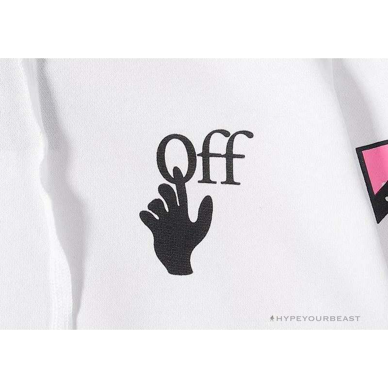 Hoodies & Jackets OFF-WHITE Pink Orange Arrow Hoodie ‘WHITE’