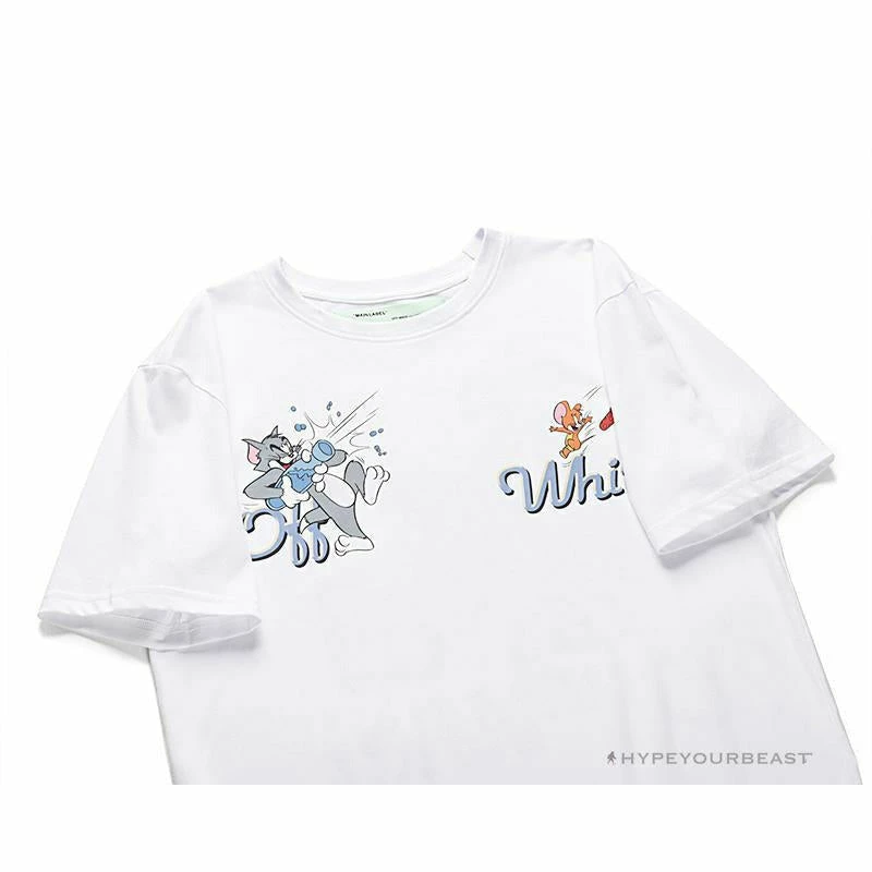 OFF-WHITE Summer Tom And Jerry Print Tee Shirt ‘WHITE’ T-Shirts