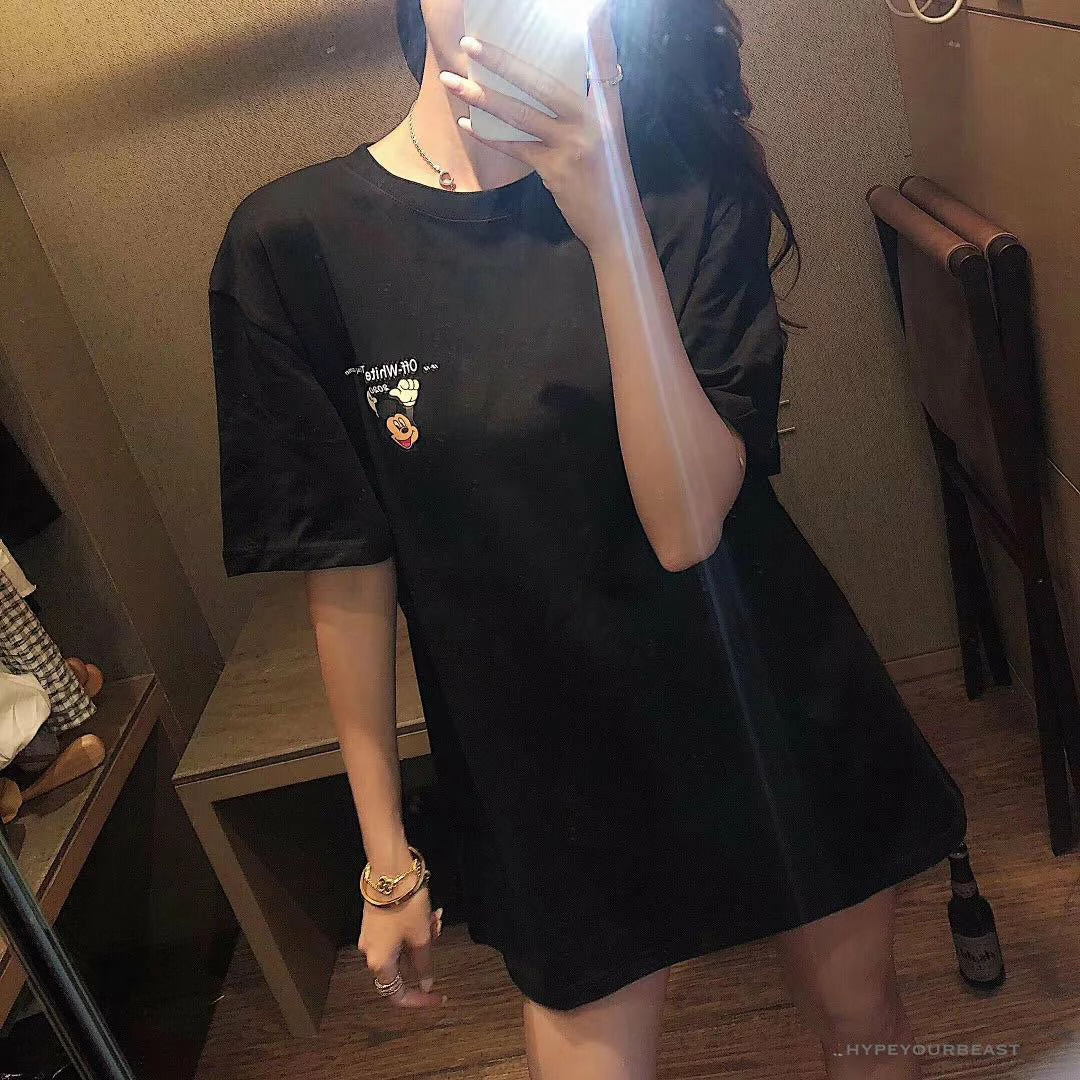 OFF-WHITE Disney Spring X Summer Mickey With Pluto Tee Shirt ‘BLACK’ T-Shirts