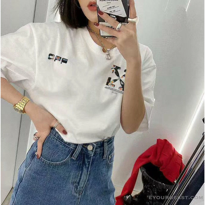T-Shirts OFF-WHITE Daisy Graffiti Arrow Conley Tee Shirt ‘WHITE’