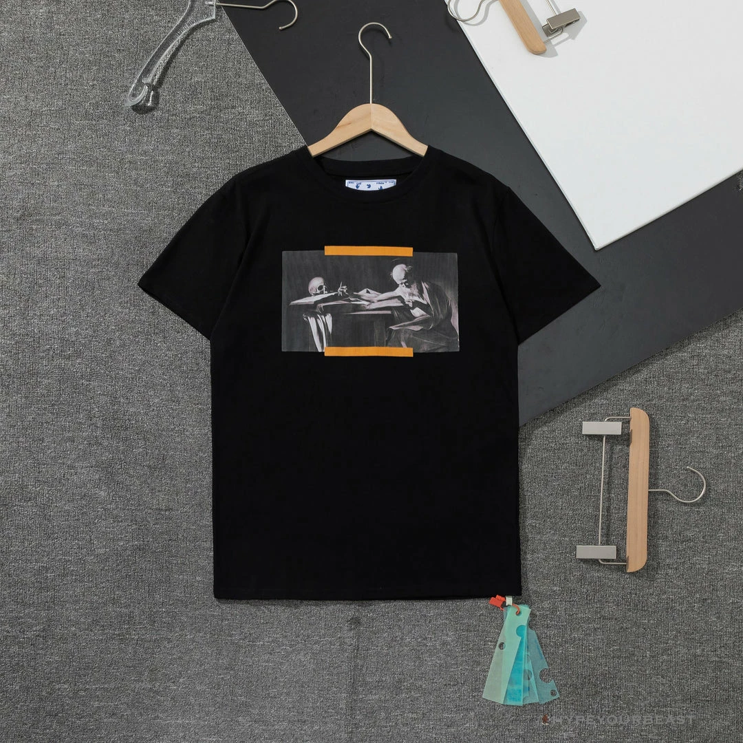 T-Shirts OFF-WHITE Orange Hand Tee Shirt ‘BLACK’