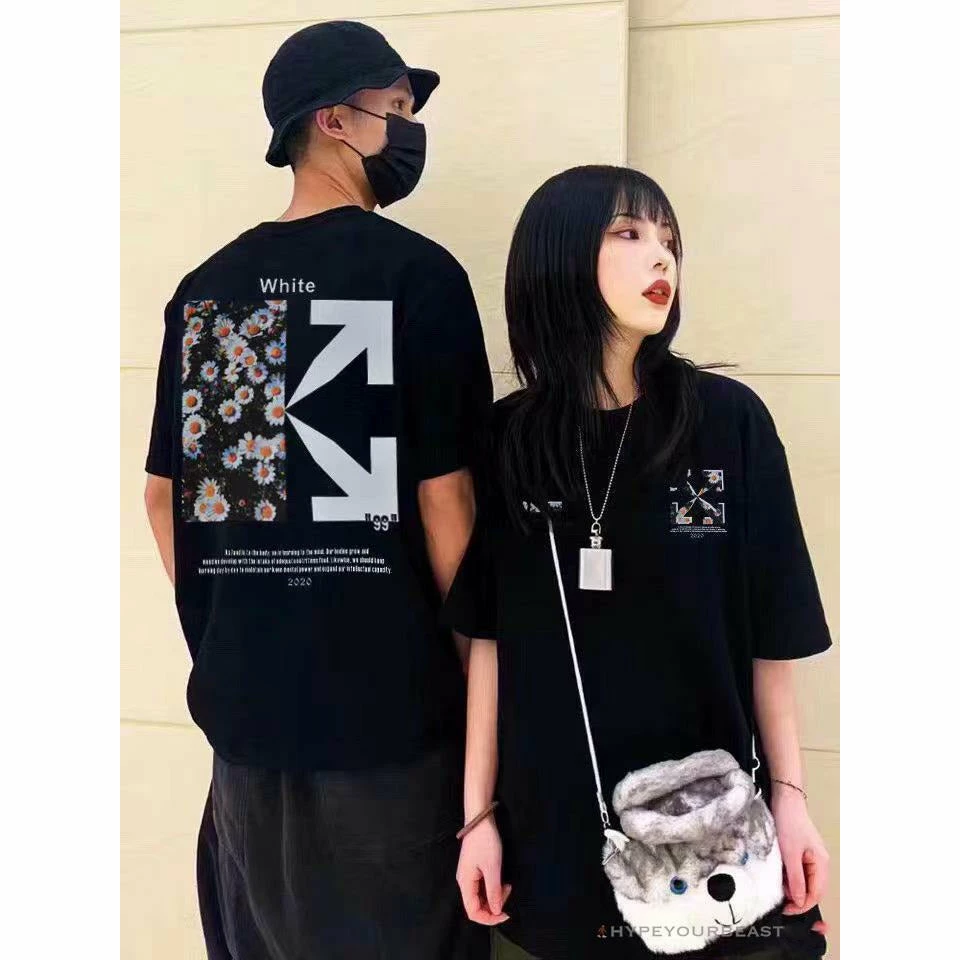 T-Shirts OFF-WHITE Daisy Graffiti Arrow Conley Tee Shirt ‘BLACK’