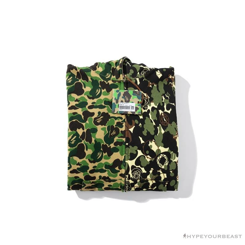 BAPE X UNKLE Camouflage Green Belt Ear Hoodie Clothes