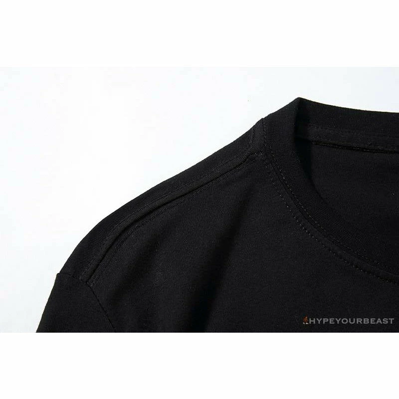 BAPE Classic Basic Ape Man Head English LOGO Tee Shirt ‘BLACK’ Clothes
