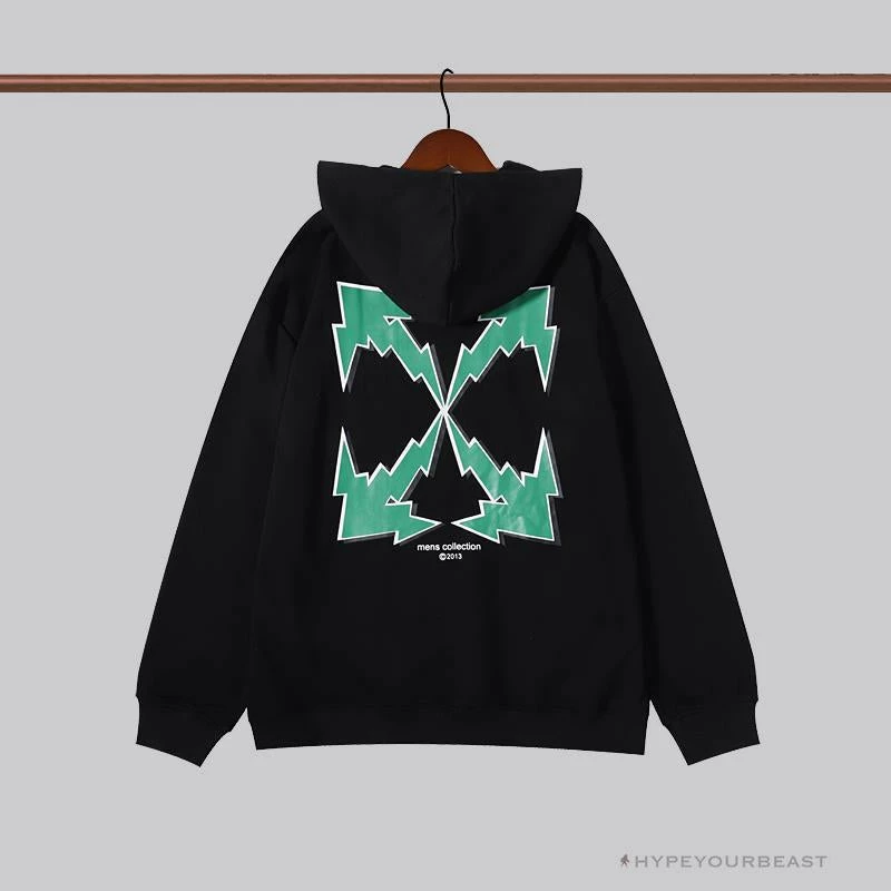 Hoodies & Jackets OFF-WHITE Green Arrow Hoodie ‘BLACK’