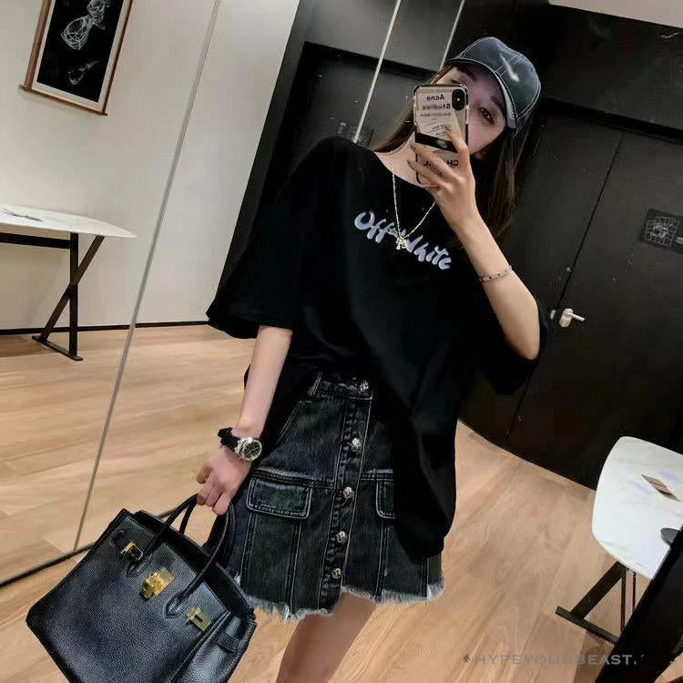 OFF-WHITE Disney Spring X Summer Mickey Arrow Tee Shirt ‘BLACK’ T-Shirts