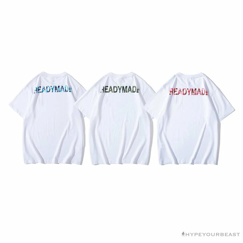Clothes BAPE Readymade Small Bee Camouflage Letter Tee Shirt ‘PINK’