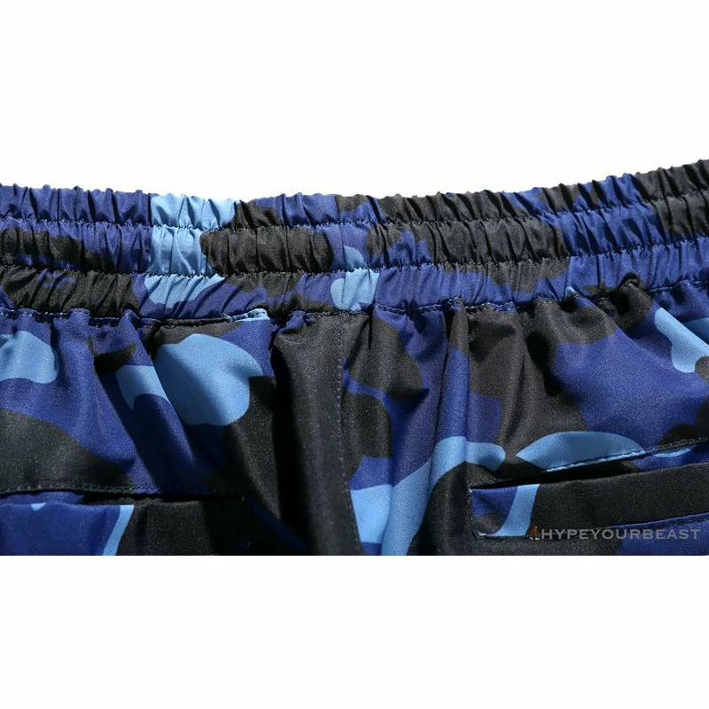 Clothes BAPE X RUSSELL ATHLETIC Drawstring Camouflage Pants ‘BLUE’
