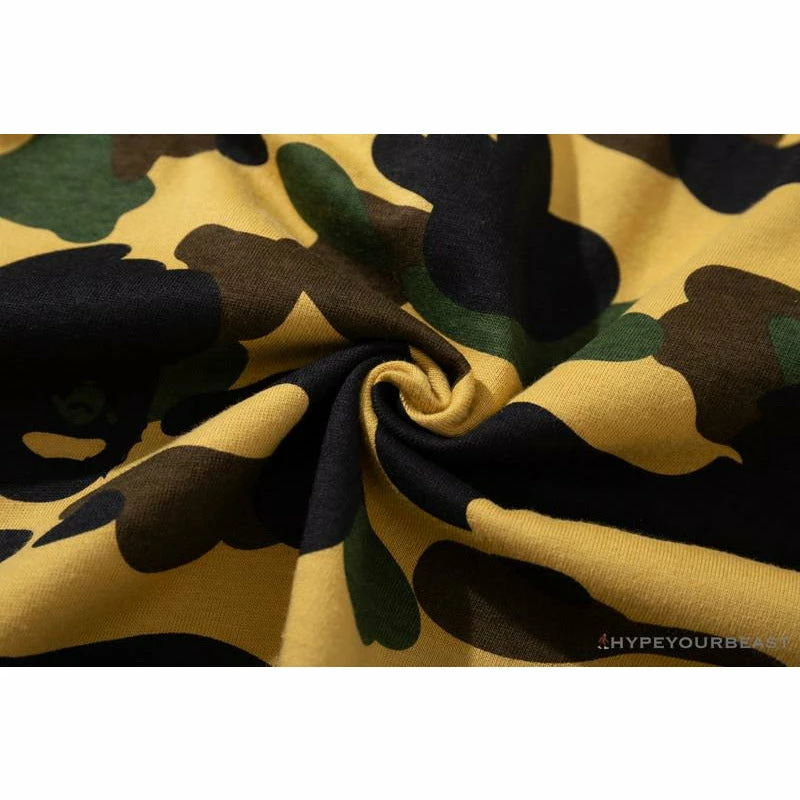 Clothes BAPE KIDS Color Ape Head Camouflage Tee Shirt ‘YELLOW’