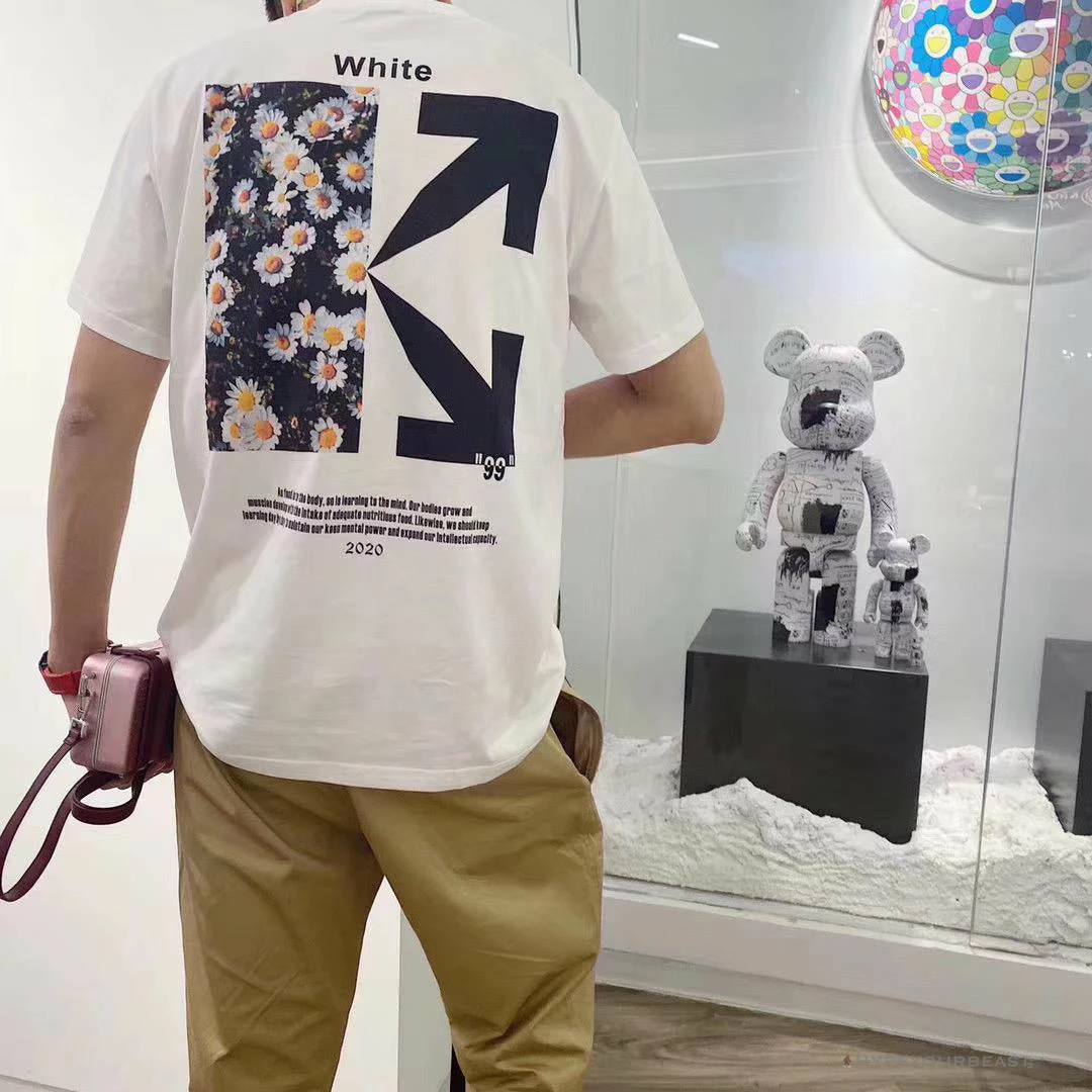 T-Shirts OFF-WHITE Daisy Graffiti Arrow Conley Tee Shirt ‘WHITE’