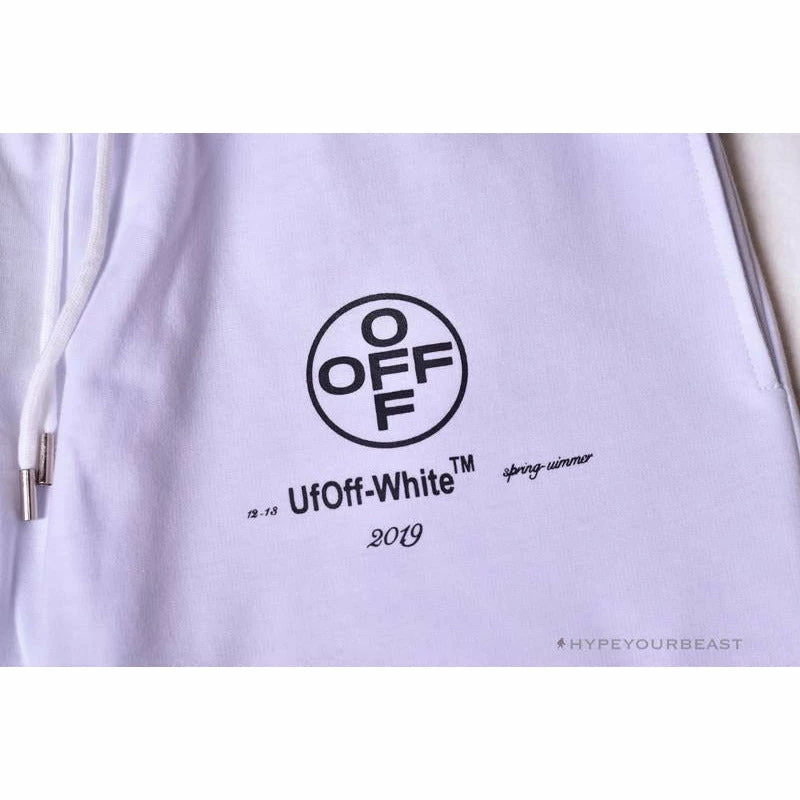 OFF-WHITE 99 X Pink Arrow Shorts ‘WHITE’ Pants