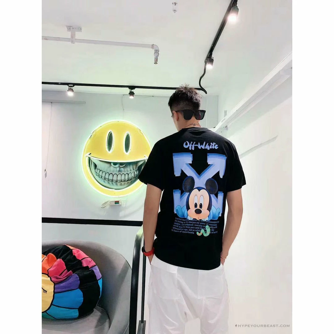 OFF-WHITE Disney Spring X Summer Mickey Arrow Tee Shirt ‘BLACK’ T-Shirts