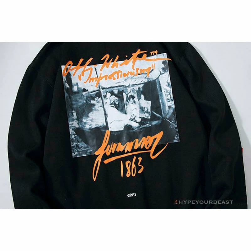 OFF-WHITE CO VIRGIL ABLOH 1863 Monet Hoodie ‘BLACK’ Hoodies & Jackets