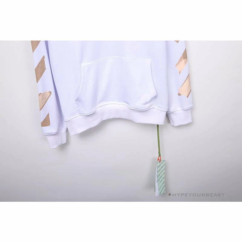 OFF-WHITE Rubber Strip Arrow Hoodie ‘WHITE’ Hoodies & Jackets