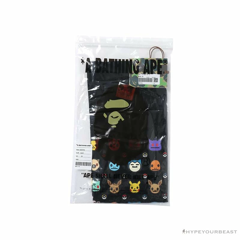 BAPE Baby Milo Pokémon Tee Shirt ‘BLACK’ Clothes