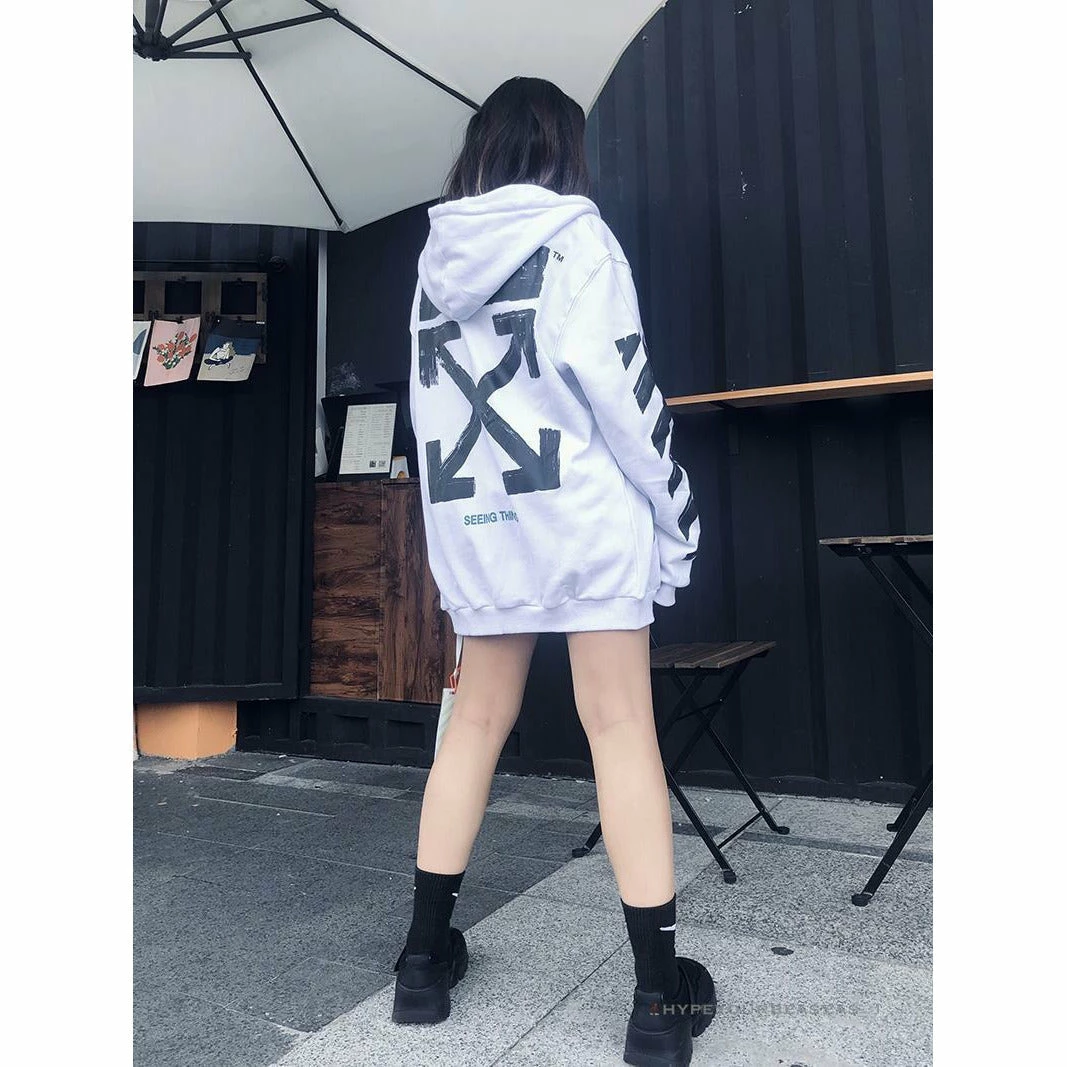HypeYourBeast Off White Hoodie Seeing Things White Hoodies & Jackets