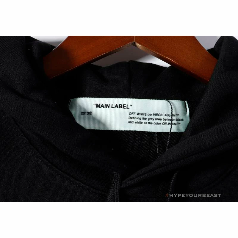 OFF-WHITE Pink Orange Arrow Hoodie ‘BLACK’ Hoodies & Jackets