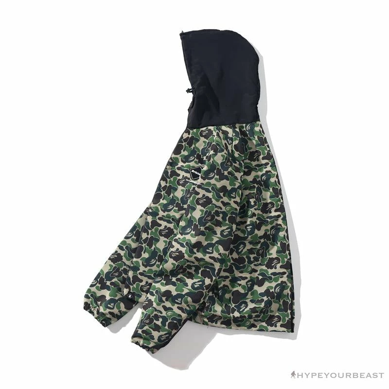 BAPE X FCRB Joint Double Zip Camouflage Hoodie ‘GREEN’