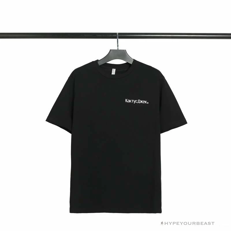 OFF-WHITE Travis Scott Cactus Jack Kakty Comek Tee Shirt ‘BLACK’