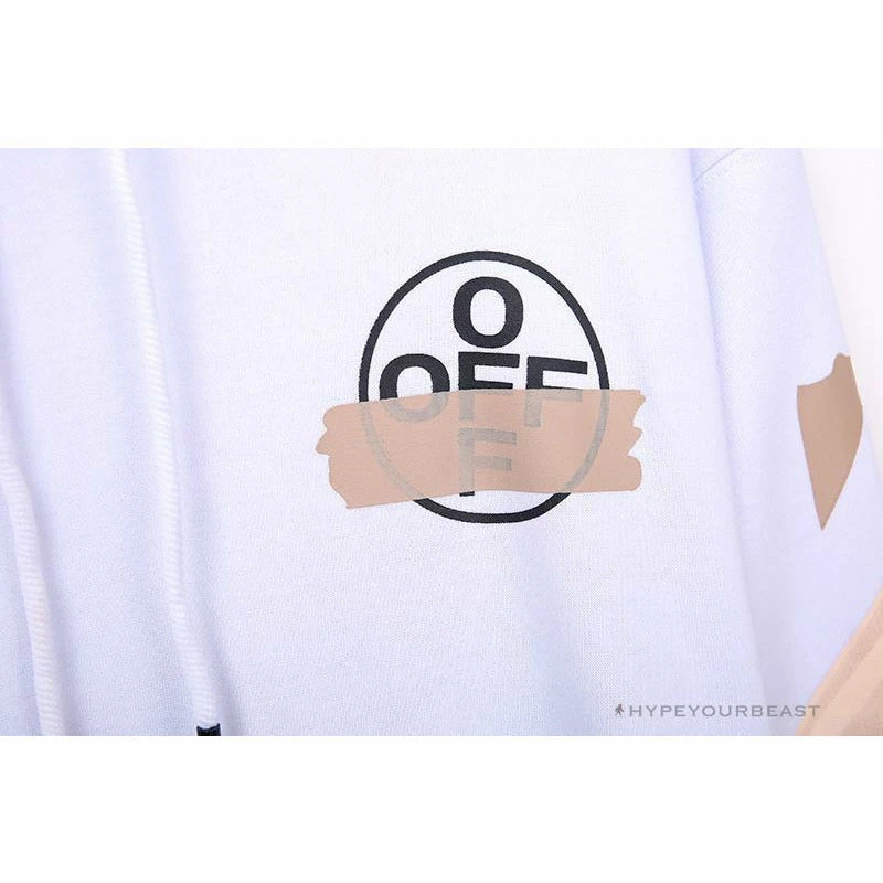 OFF-WHITE Rubber Strip Arrow Hoodie ‘WHITE’ Hoodies & Jackets