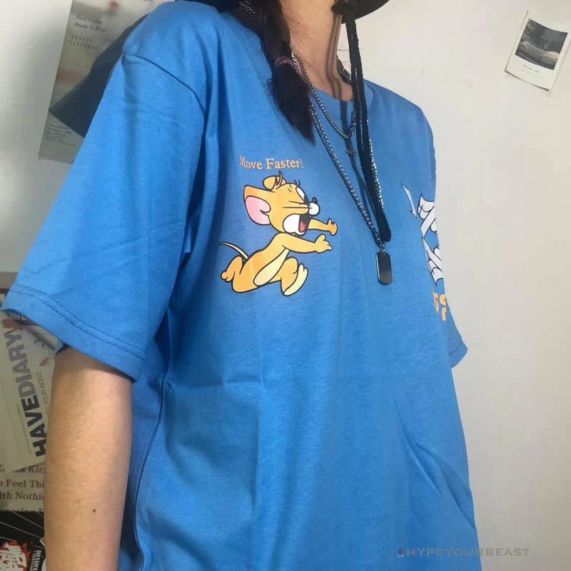 OFF-WHITE Jerry Move Faster Tee Shirt ‘BLUE’
