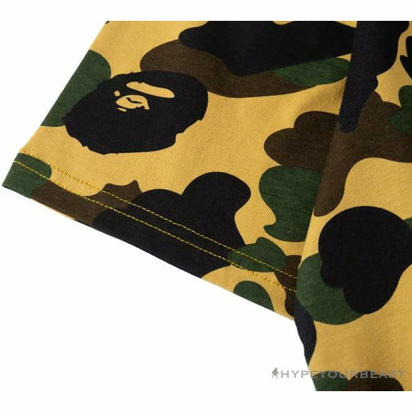 Clothes BAPE KIDS Elbow Hug Gorilla Camouflage Tee Shirt ‘YELLOW’