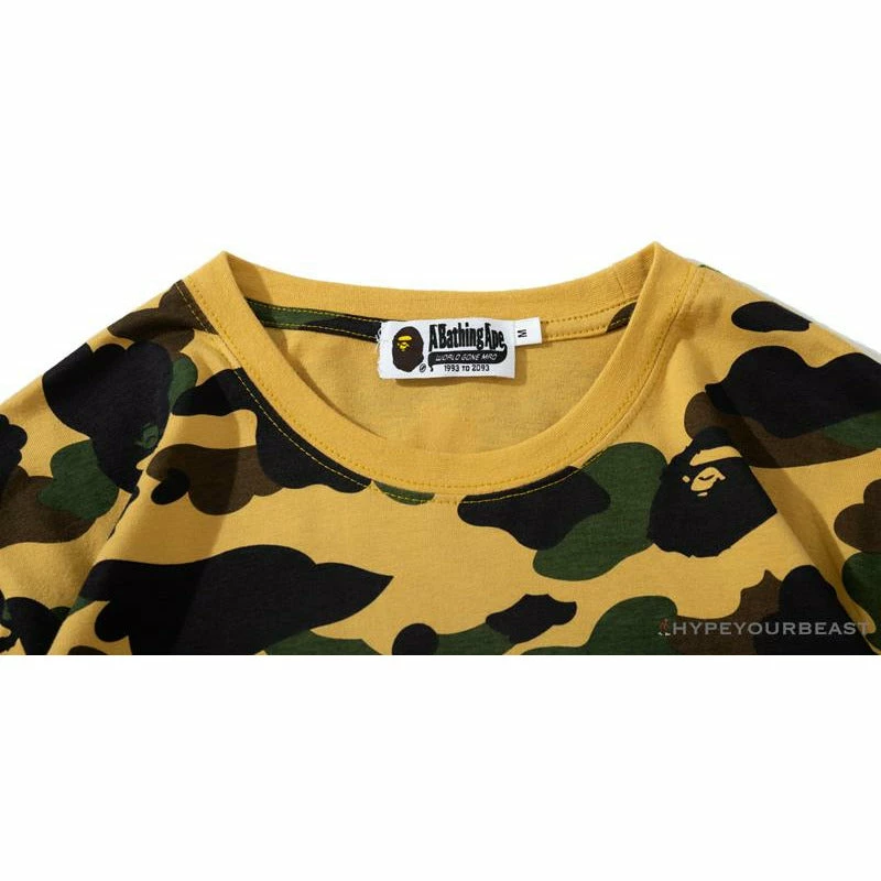 Clothes BAPE KIDS Elbow Hug Gorilla Camouflage Tee Shirt ‘YELLOW’