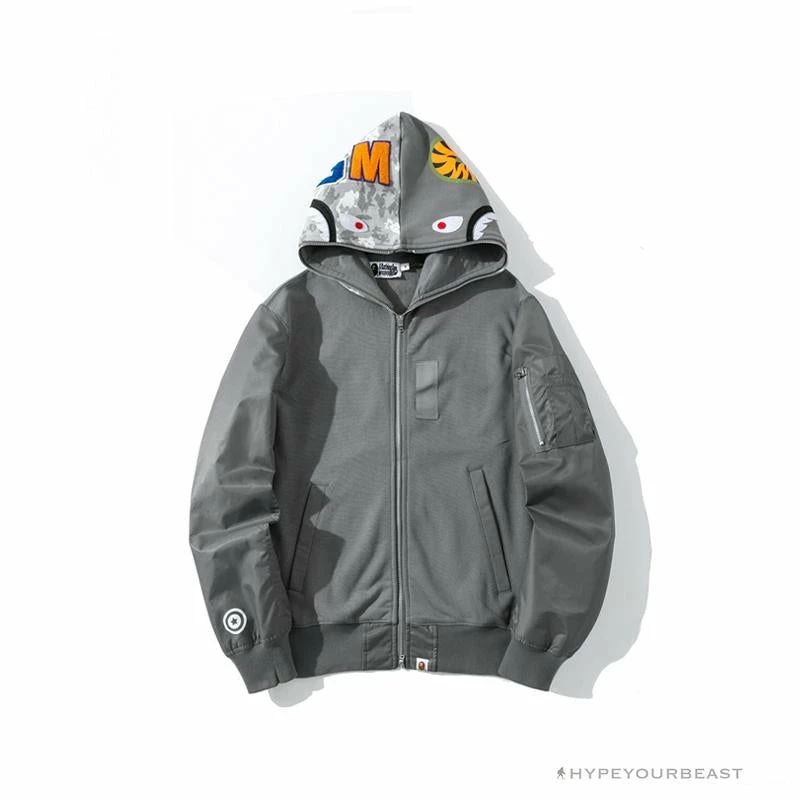 BAPE Digital Pixel Camouflage Hoodie ‘GREY’ Clothes