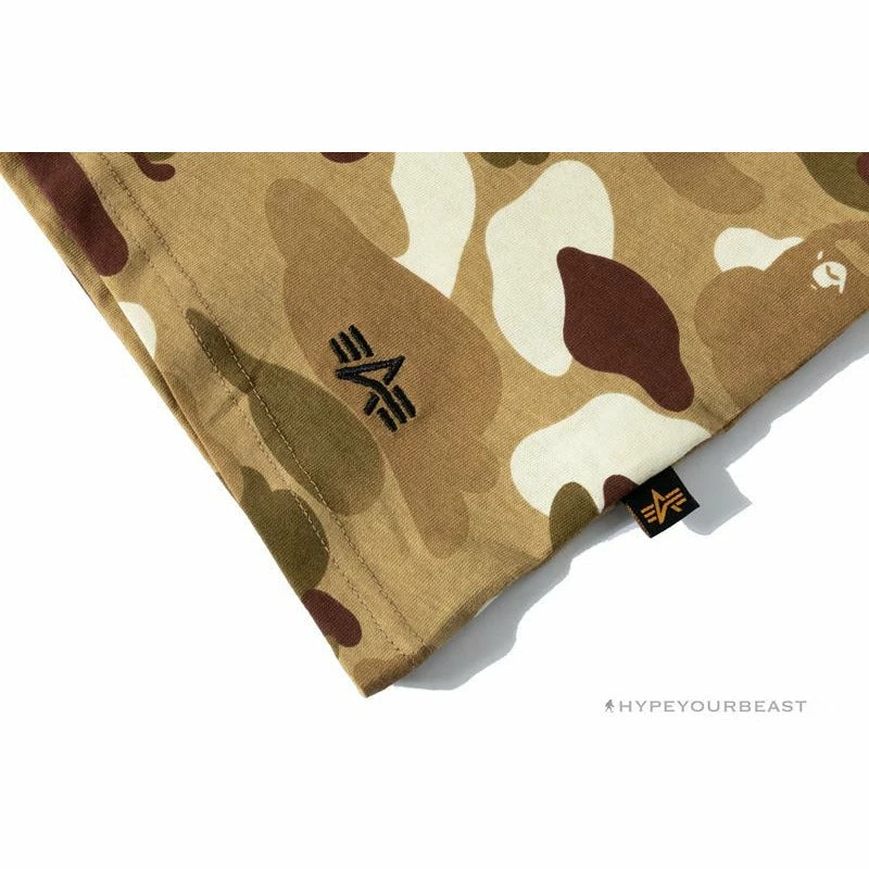 Clothes BAPE Military Style Desert Camouflage Tee Shirt ‘YELLOW’