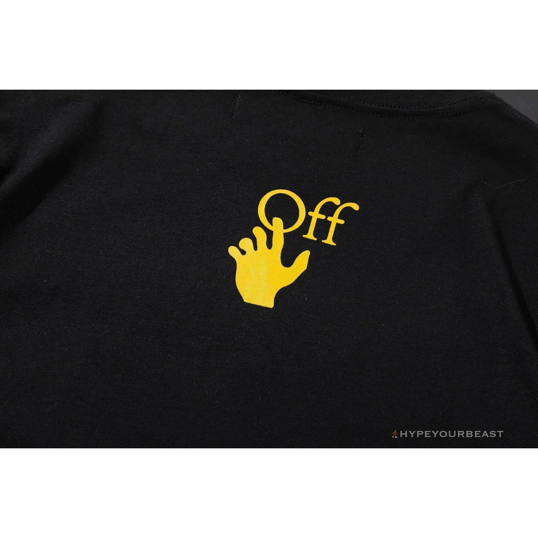 T-Shirts OFF-WHITE Orange Hand Tee Shirt ‘BLACK’