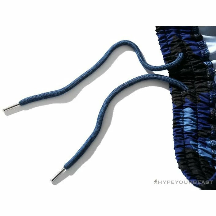 Clothes BAPE X RUSSELL ATHLETIC Drawstring Camouflage Pants ‘BLUE’