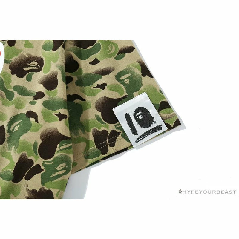 BAPE Chinese Style Ink 10th Anniversary Camouflage Tee Shirt ‘GREEN’