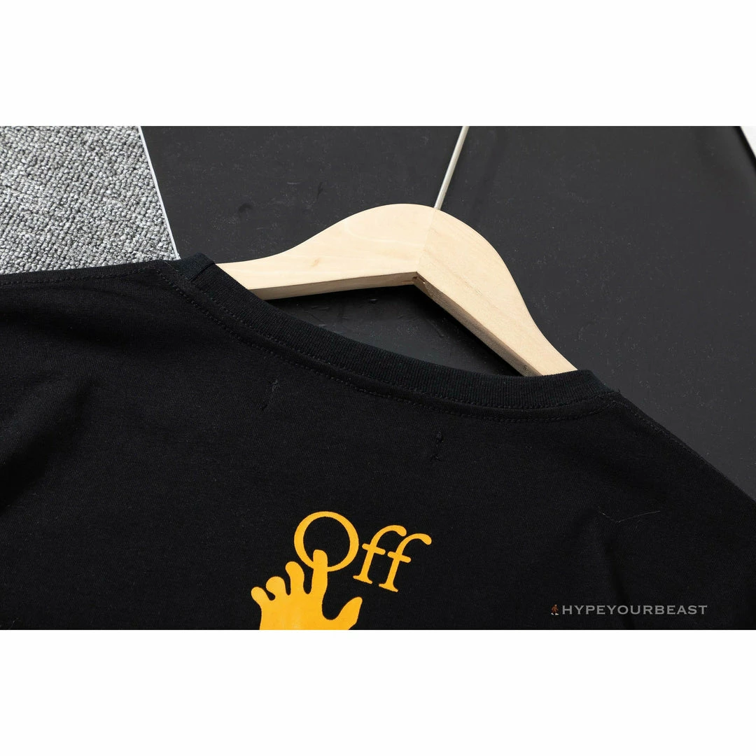 T-Shirts OFF-WHITE Orange Hand Tee Shirt ‘BLACK’