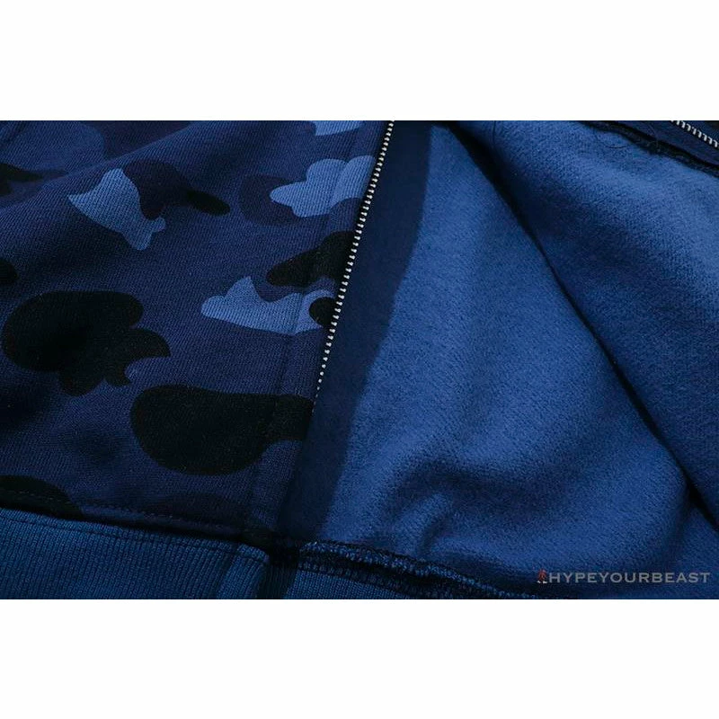 BAPE X PSG Paris Saint-Germain Camouflage Blue Hoodie Clothes