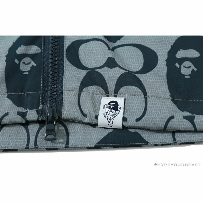 BAPE X COACH Co-Branded Grey-Blue Hoodie