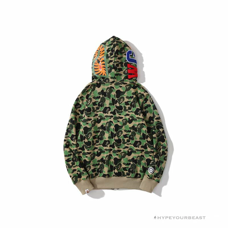 HypeYourBeast BAPE Camo Hoodie Shark Head ‘GREEN’