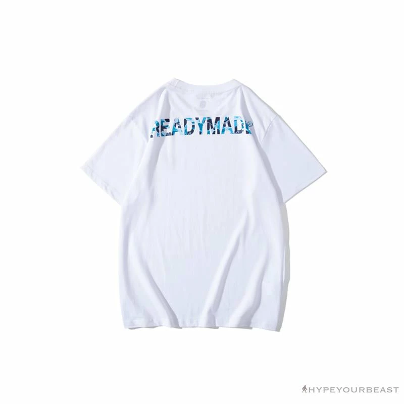 BAPE Readymade Small Bee Camouflage Letter Tee Shirt ‘BLUE’