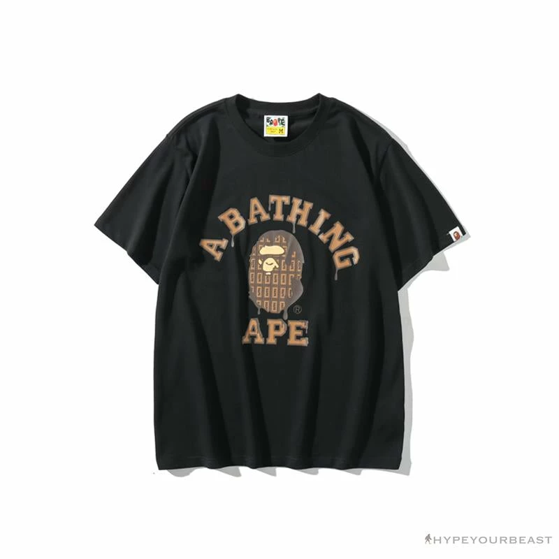 BAPE Valentine’s Day Chocolate Ape Head Tee Shirt ‘BLACK’