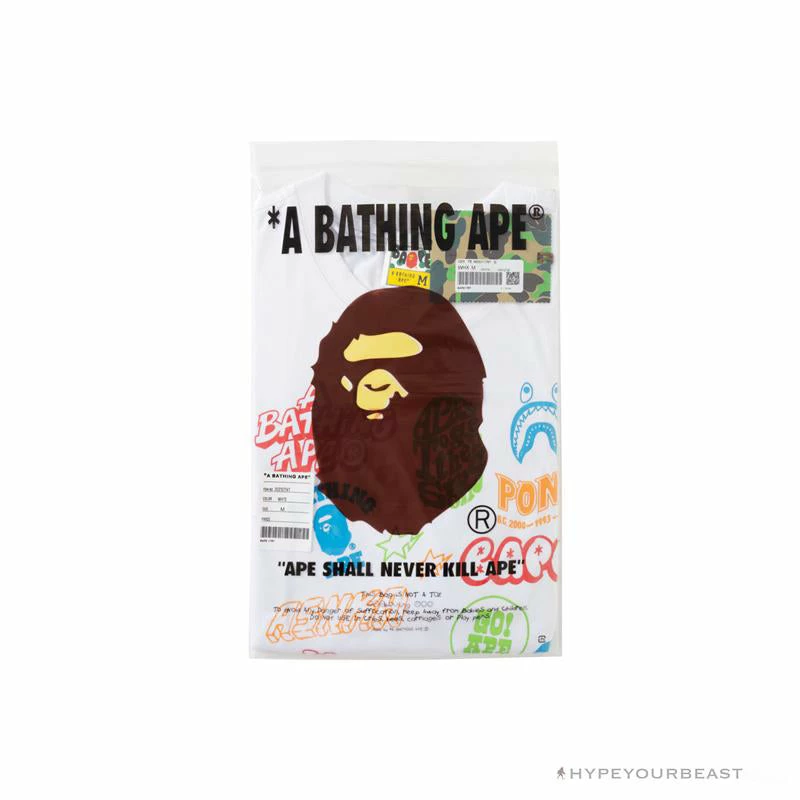 BAPE Street Graffiti Tee Shirt ‘WHITE’