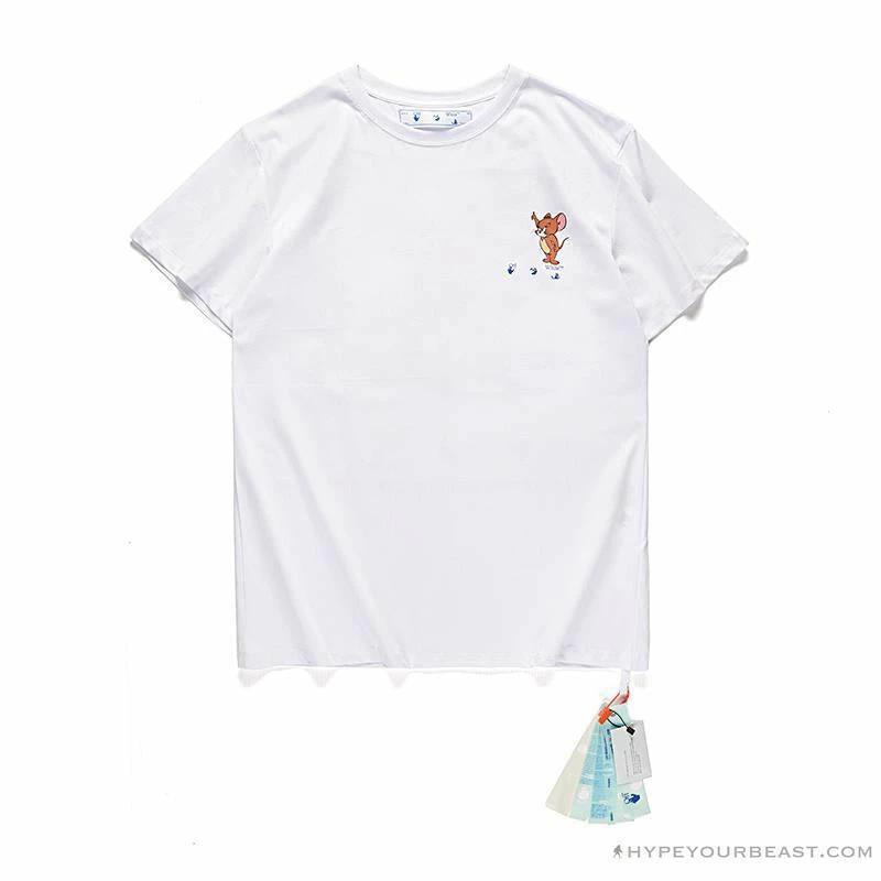 OFF-WHITE Classic Animated Tom And Jerry Arrow Tee Shirt ‘WHITE’ T-Shirts