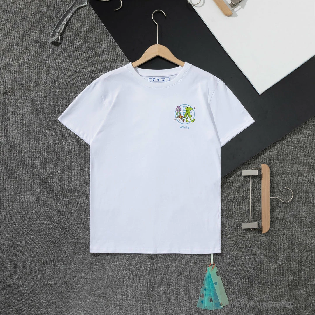 T-Shirts OFF-WHITE Floral And Frog Pattern Tee Shirt ‘WHITE’