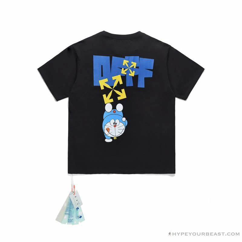 OFF-WHITE Doraemon Stereo Arrow Tee Shirt BLACK T-Shirts