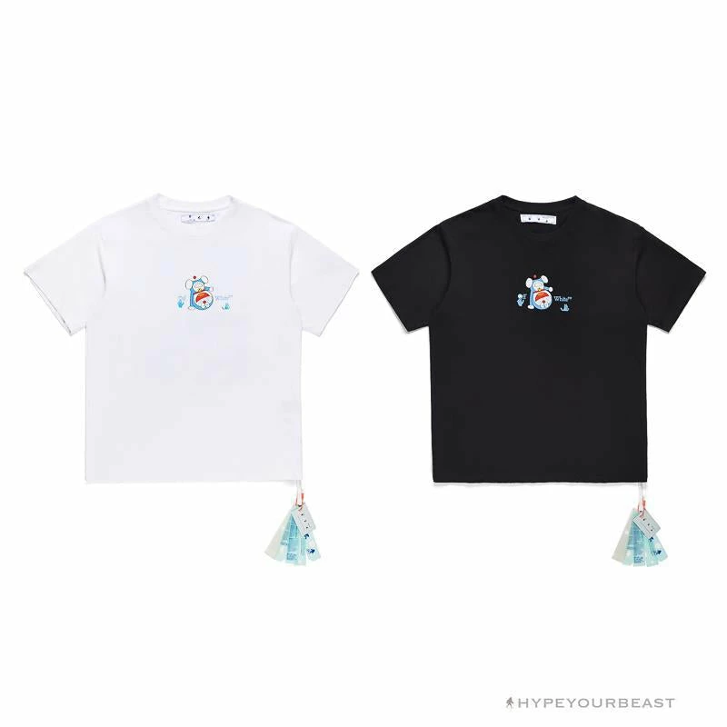 OFF-WHITE Spoof Doraemon Arrow Tee Shirt ‘BLACK’ T-Shirts