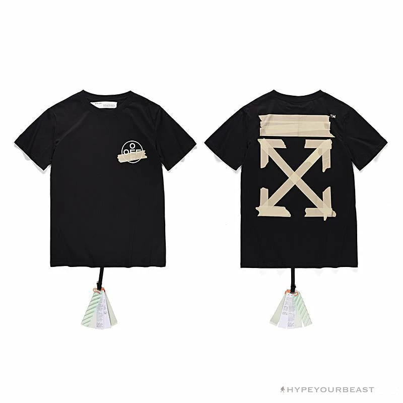 OFF-WHITE Explosive Strip Basic Arrow Tee Shirt ‘BLACK’
